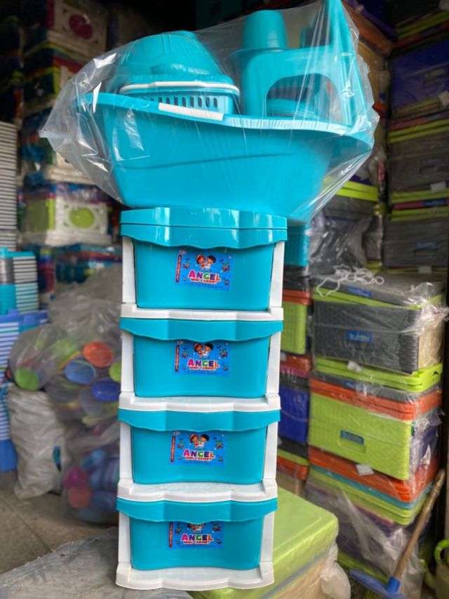 Angel's,Angel, Plastic Children Baby Wardrobe - Multicolour