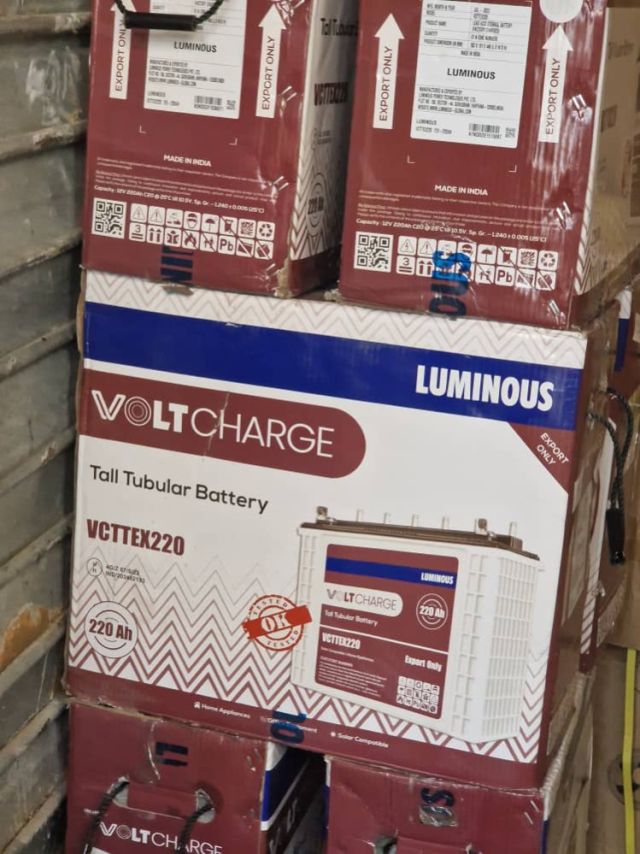 Luminous 12V 150AH VoltCharge Wet Cell Tall Tubular Solar Battery