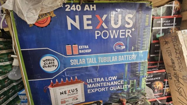 Nexus Tubular Battery 240a/12v